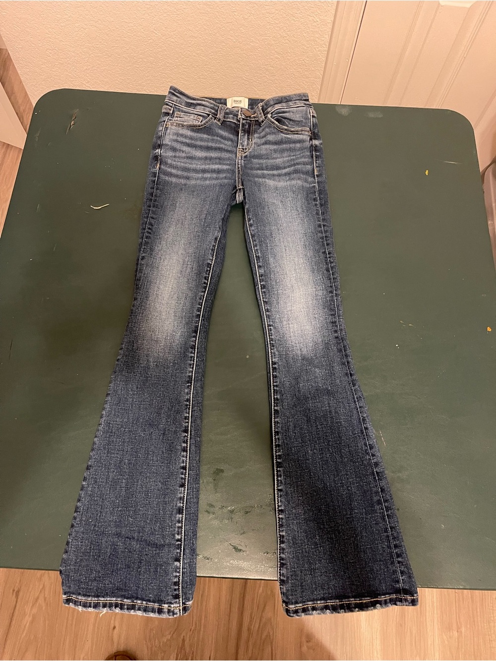 BKE mid-rise tailored boot stretch jeans girls youth size 10R
